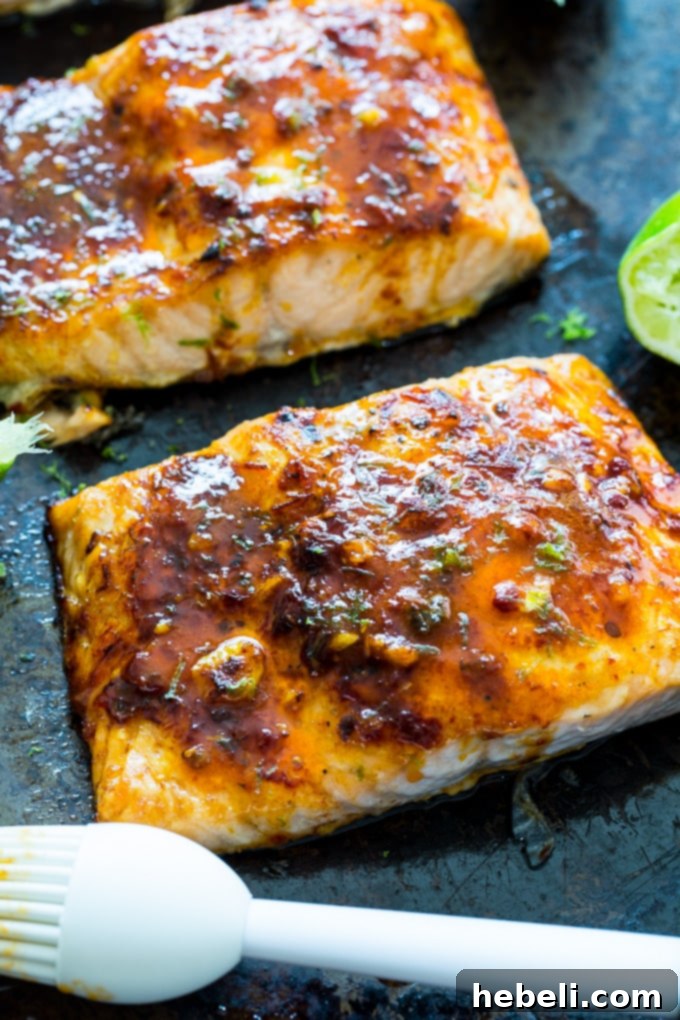 Chipotle Lime Salmon served with a side dish