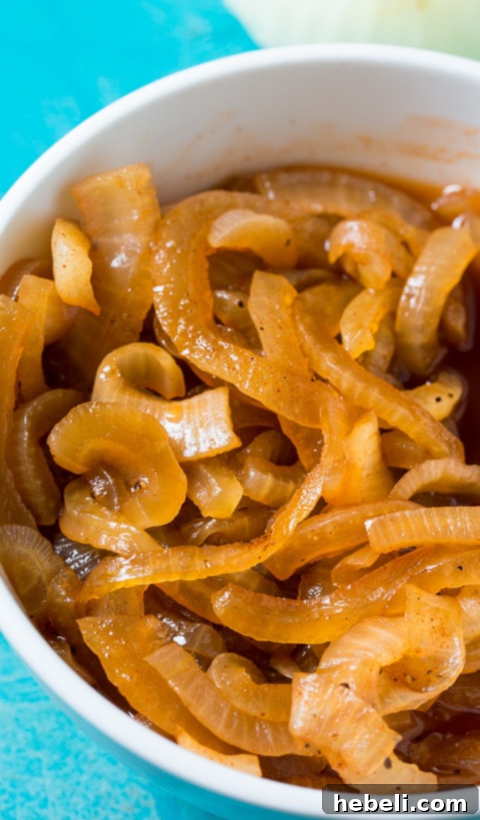Close-up of vibrant BBQ Pickled Onions