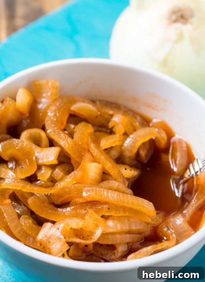 A serving of BBQ Pickled Onions, ready to enjoy