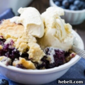 Warm Blueberry Bliss 8 Blueberry Cobbler recipe image