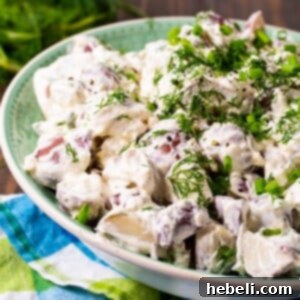 Creamy Dill Potato Salad in recipe card