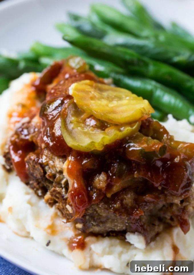 Dill Pickle Meatloaf, a perfectly balanced, flavorful all-American meal