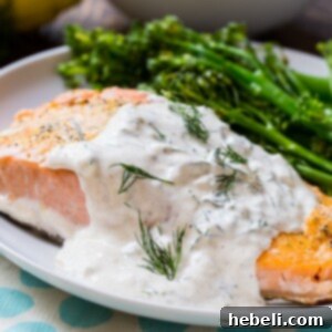 Salmon with Creamy Dill Sauce