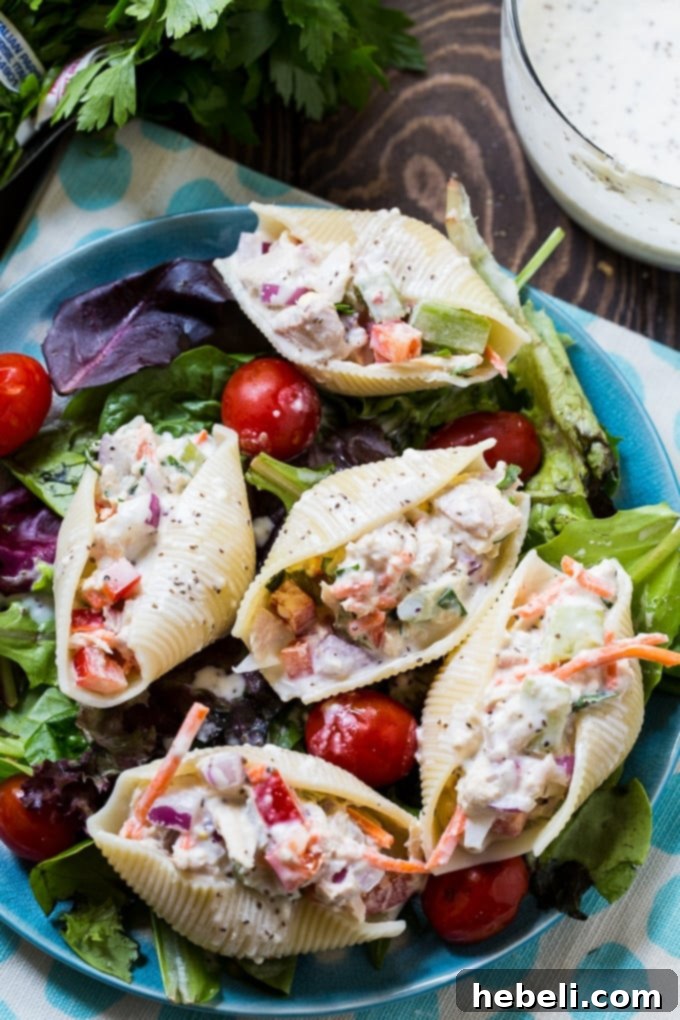 Tuna Salad Stuffed Jumbo Shells