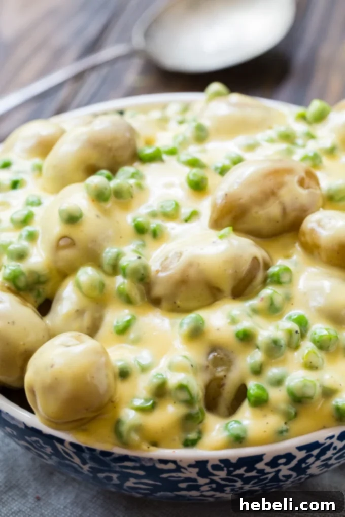 Creamed Potatoes and Peas