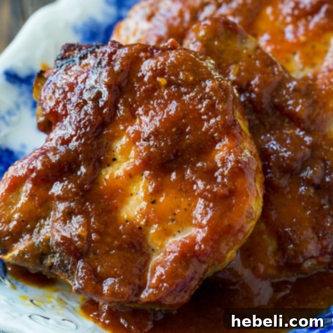 Effortless Oven-Baked BBQ Pork Chops 2 Delicious Easy Oven Barbecued Pork Chops with homemade BBQ sauce