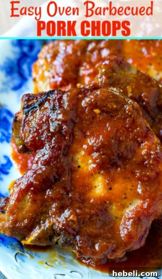 Effortless Oven-Baked BBQ Pork Chops 7 Close-up of perfectly cooked oven barbecued pork chops