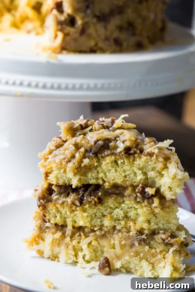 Dreamy White German Chocolate Cake 3 White German Chocolate Cake