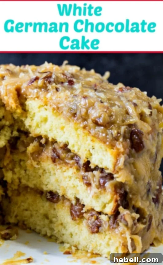 Dreamy White German Chocolate Cake 6 White German Chocolate Cake with Coconut-Pecan Frosting