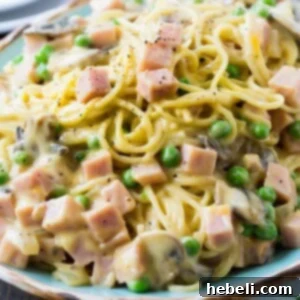 A delicious creamy Ham Tetrazzini casserole, golden and bubbly, with a perfect blend of pasta, ham, and cheese.