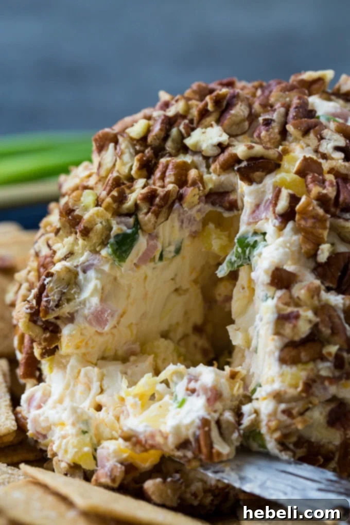 Sweet and Savory Pineapple Ham Cheese Ball 4 Pineapple and Ham Cheese Ball