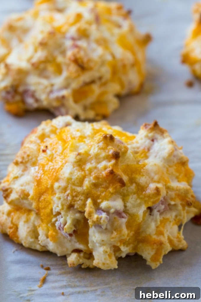 Buttery Ham and Cheddar Biscuits 4 Easy Ham and Cheese Biscuits are perfect for using up leftover ham from holiday meals or everyday cooking.