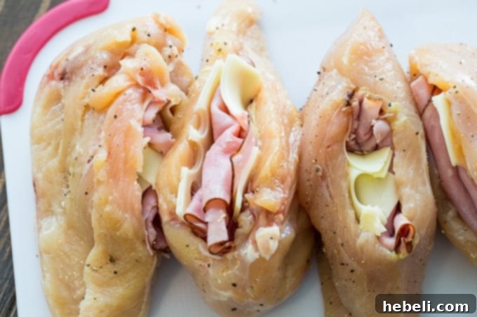 Gourmet Ham and Cheese Stuffed Chicken 4 Ham and Cheese Stuffed Chicken