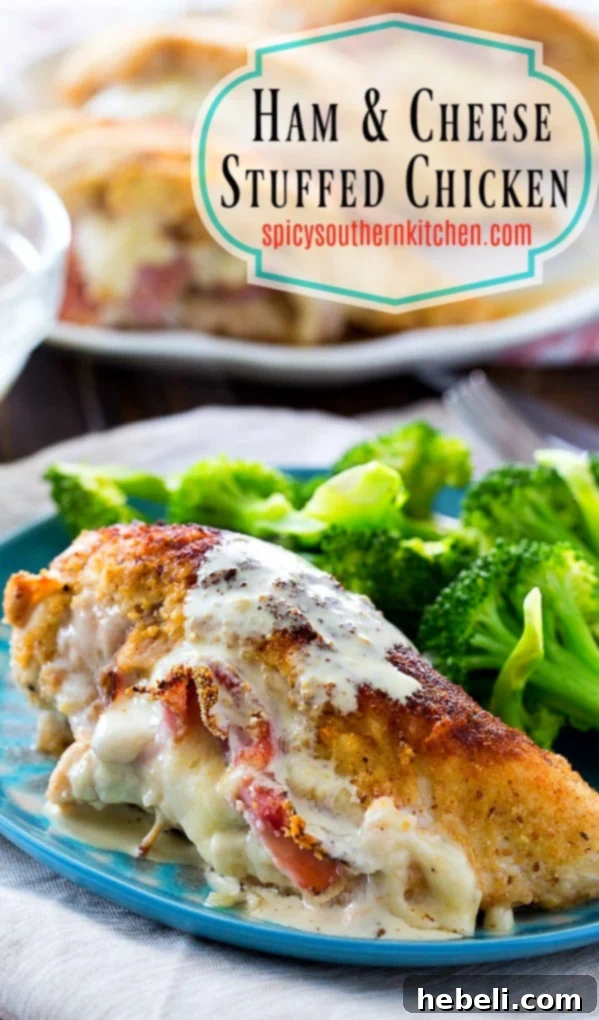 Gourmet Ham and Cheese Stuffed Chicken 7 Ham and Cheese Stuffed Chicken
