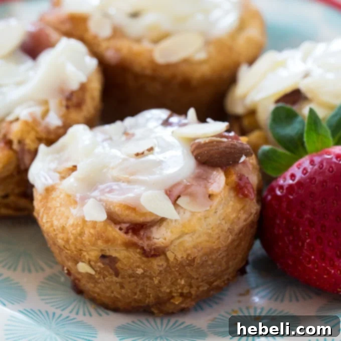 Delicious Easy Strawberry Cream Cheese Danishes with a sweet glaze