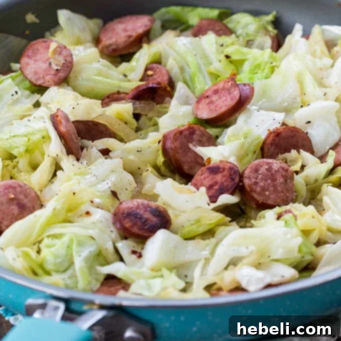 Cabbage and Kielbasa Skillet