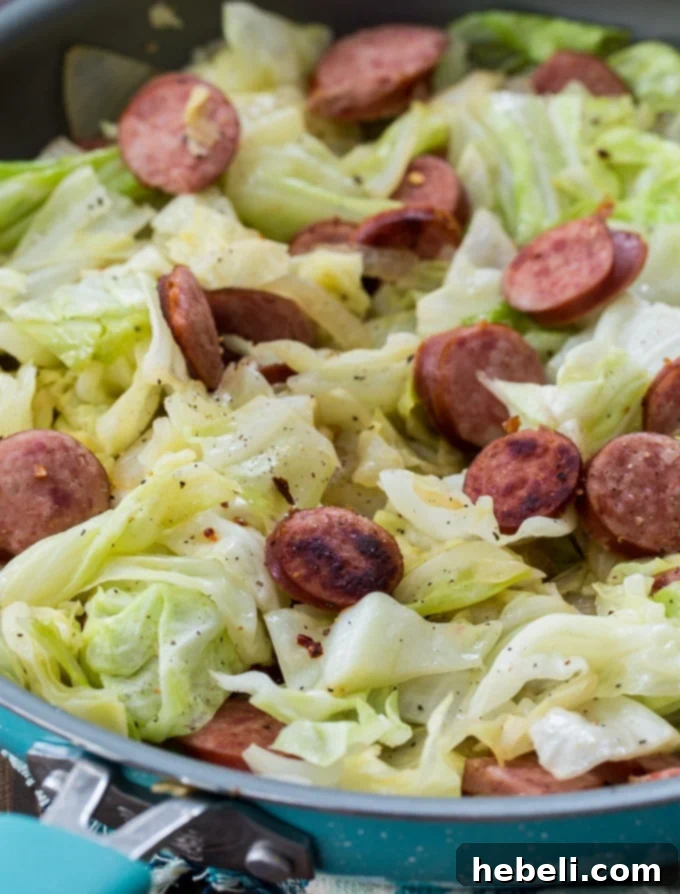 Cabbage and Kielbasa Skillet