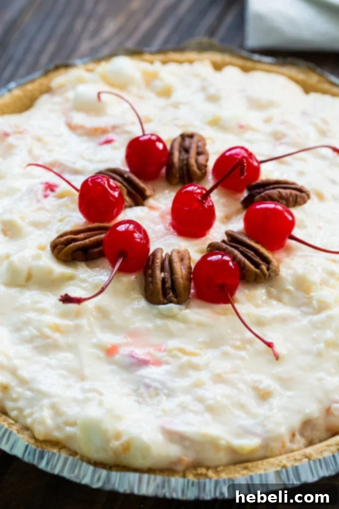No-Bake Ambrosia Pie
