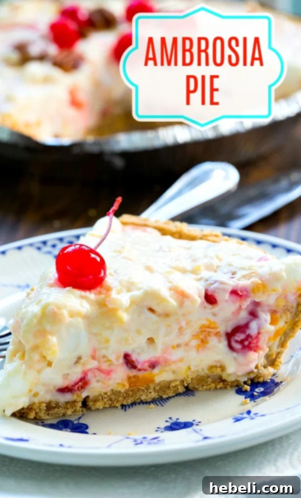 No-Bake Ambrosia Pie