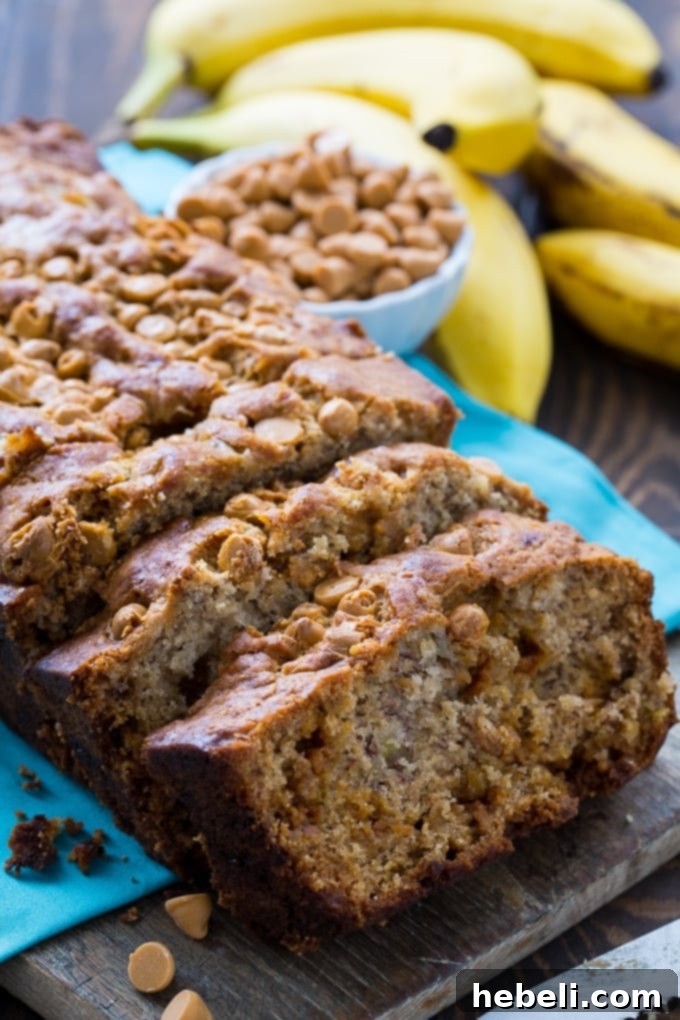 Golden Butterscotch Banana Loaf 5 Sliced Butterscotch Banana Bread, ready to be served