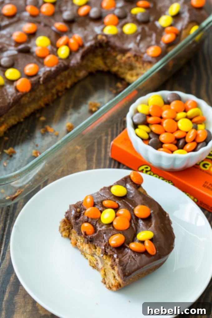 Reese's Pieces Peanut Butter Bars recipe - Perfect for Sharing