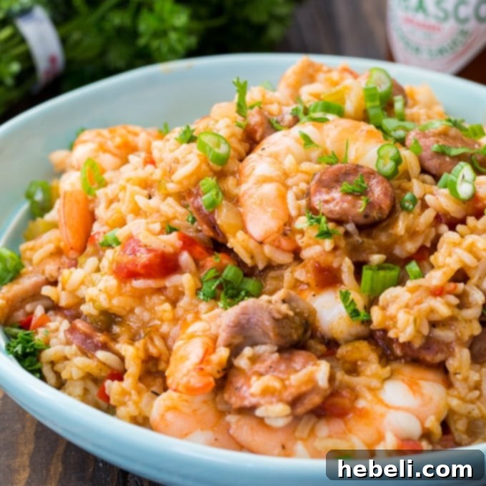 Effortless Instant Pot Jambalaya 2 Flavorful Instant Pot Jambalaya with chicken, sausage, and shrimp