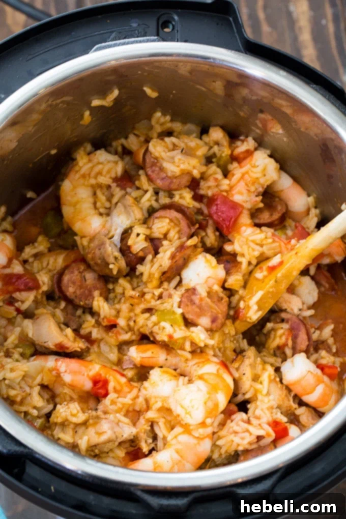 Effortless Instant Pot Jambalaya 3 Sautéing the Holy Trinity: onion, celery, and red bell pepper for Jambalaya