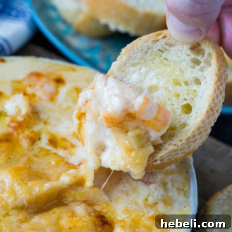 Creamy Parmesan Shrimp Dip - A delicious cheesy dip with shrimp