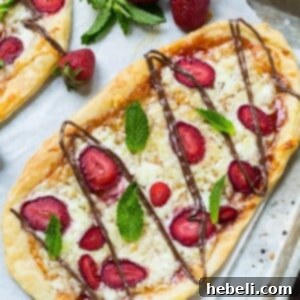 Strawberry Nutella Dessert Pizza, a sweet and savory treat