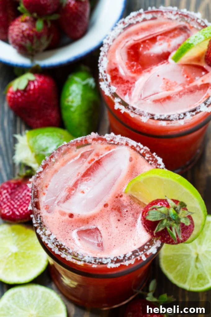 Homemade Fresh Strawberry Margaritas