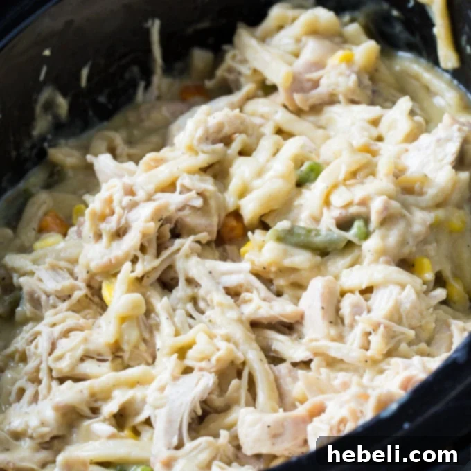 Crock Pot Chicken and Noodles - A hearty and creamy slow cooker dish.
