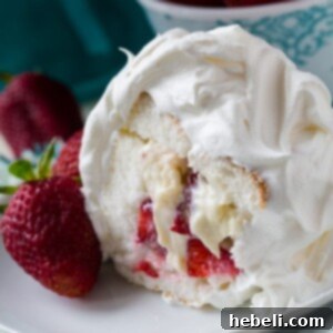 Strawberry Filled Angel Food Cake
