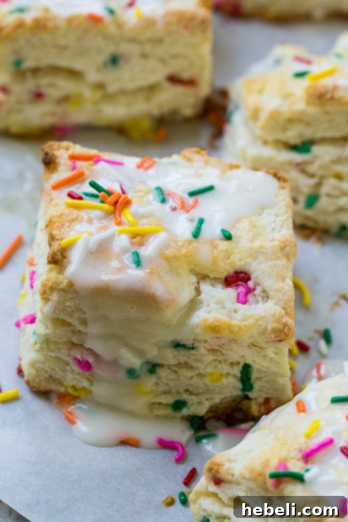 Birthday Biscuits with lots of flaky layers