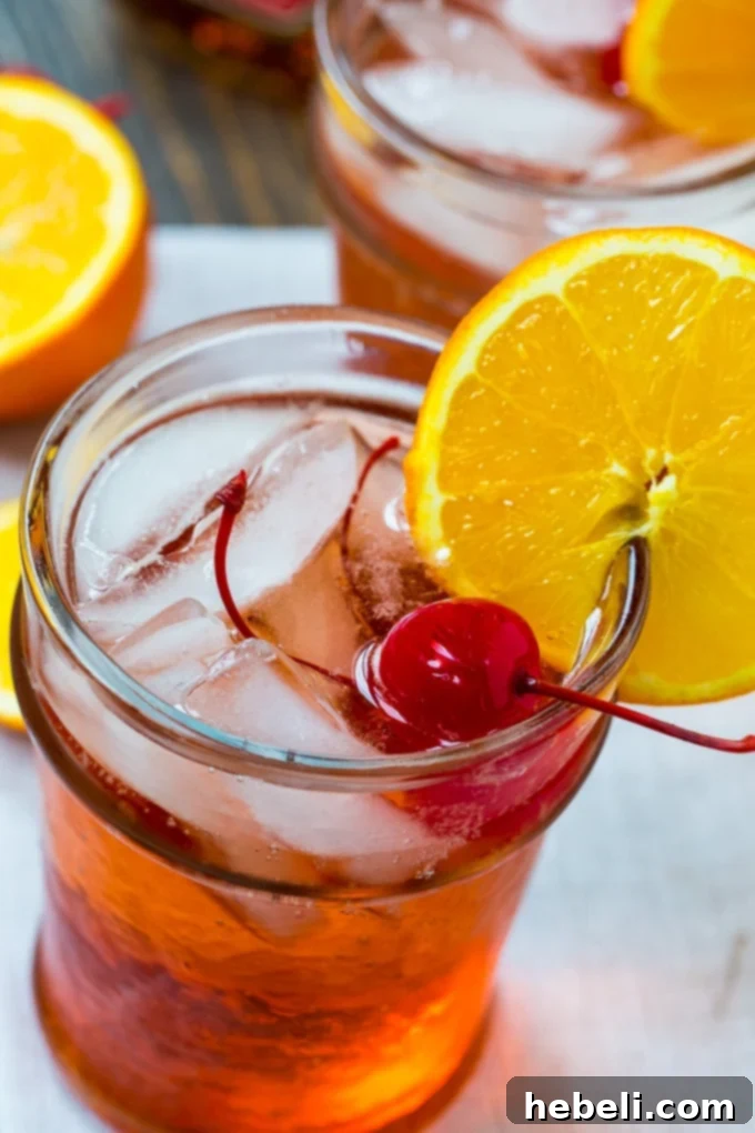 Ingredients for Bourbon Amaretto Cocktail laid out, emphasizing only 4 ingredients needed