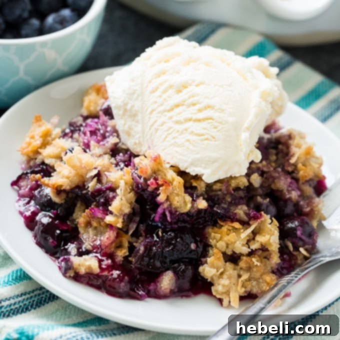 Coconut Blueberry Bliss Crisp 2 Blueberry Coconut Crisp - Perfect Summer Dessert