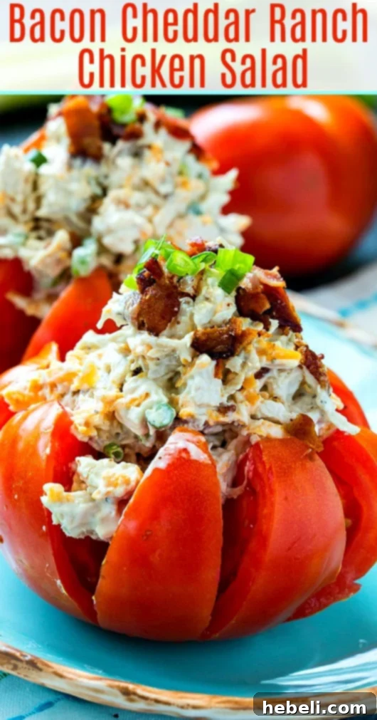 Chicken Salad stuffed into a tomato.