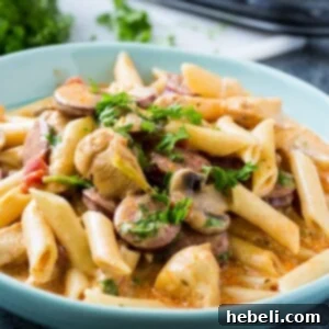 Velvety Cajun Instant Pot Pasta 5 Instant Pot Creamy Cajun Pasta prepared for serving, showcasing a generous portion.