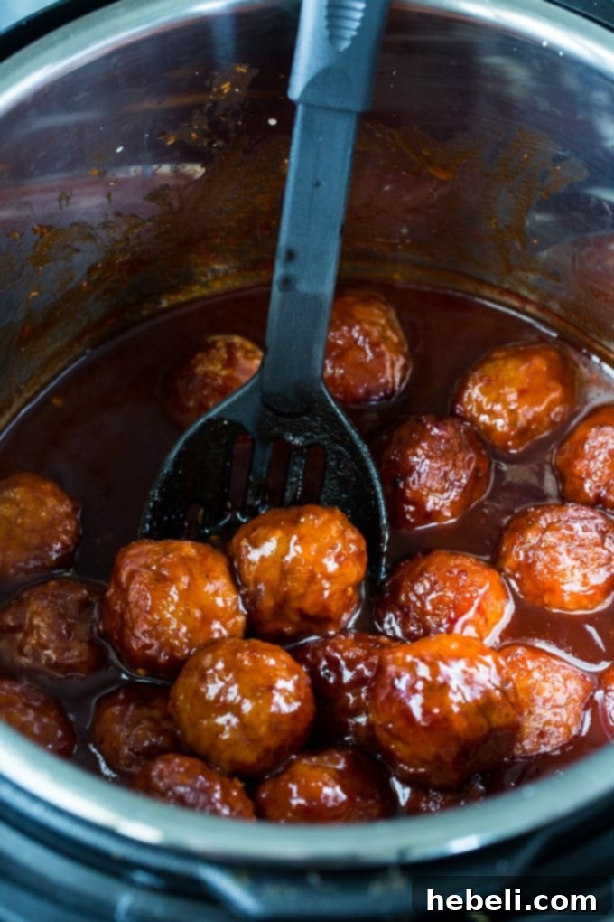 Ingredients for Instant Pot Sweet and Spicy Meatballs prepped in a bowl before cooking.