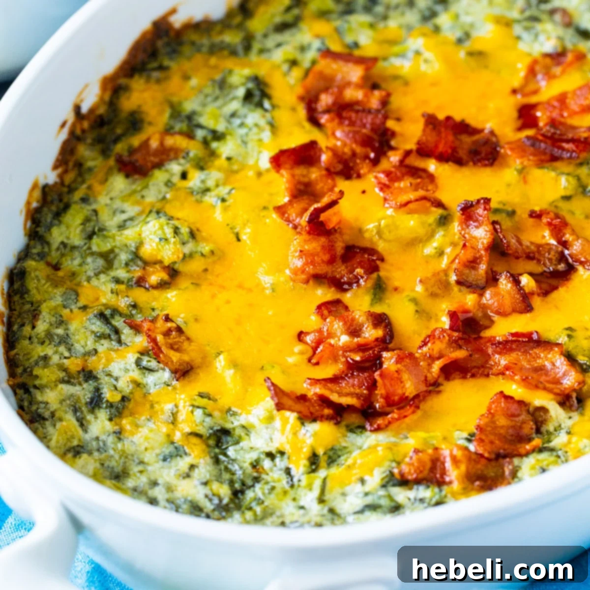Delicious Warm Turnip Green Dip in a rustic casserole dish, ready to be served.