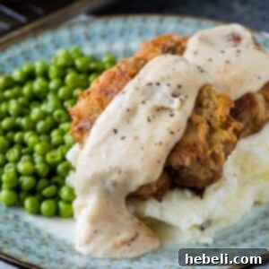 Chicken Fried Hamburger with White Gravy