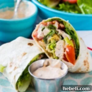 Spicy Chicken Caesar Salad Wrap