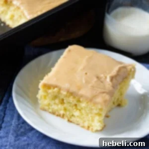 Buttermilk Sheet Cake with Caramel Icing