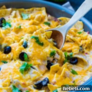 One Pot Creamy Chicken Enchilada Skillet