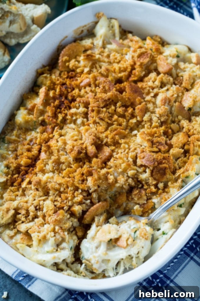 Delicious Crab Imperial with a golden cracker topping