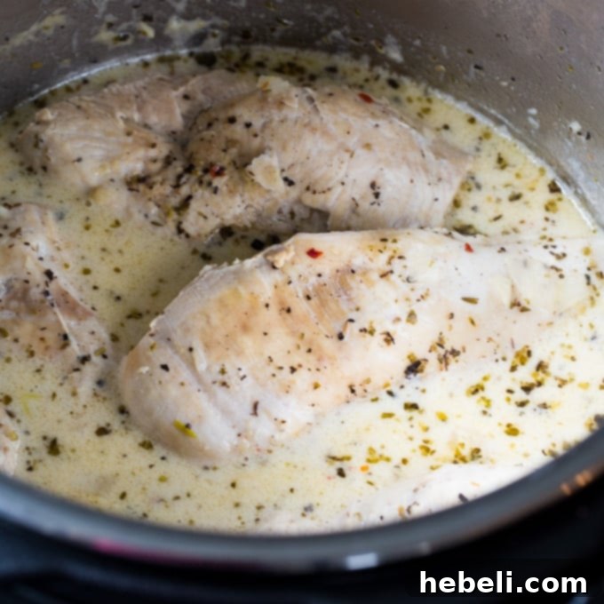 Instant Pot Creamy Lemon Chicken - sautéing garlic and onion