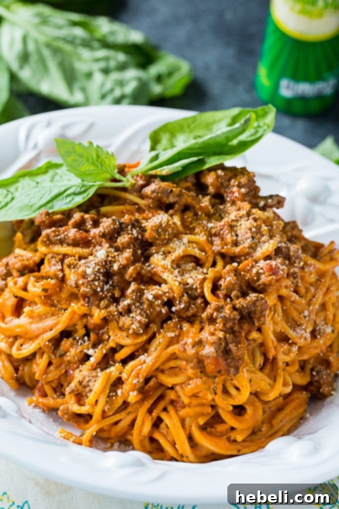 Velvety Instant Pot Cream Cheese Spaghetti 4 Instant Pot Cream Cheese Spaghetti with ground beef