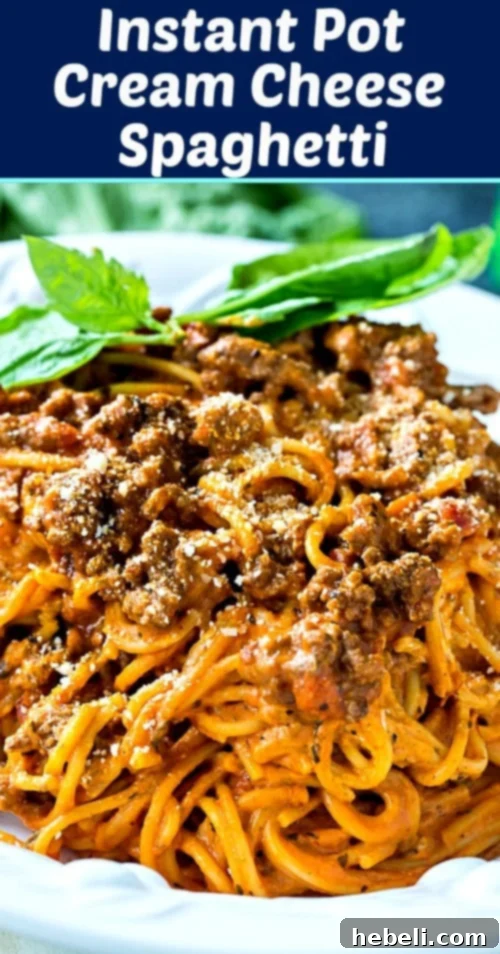 Velvety Instant Pot Cream Cheese Spaghetti 7 Instant Pot Cream Cheese Spaghetti #instantpot #pasta