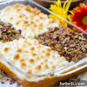 Sweet Potato Casserole with dual toppings