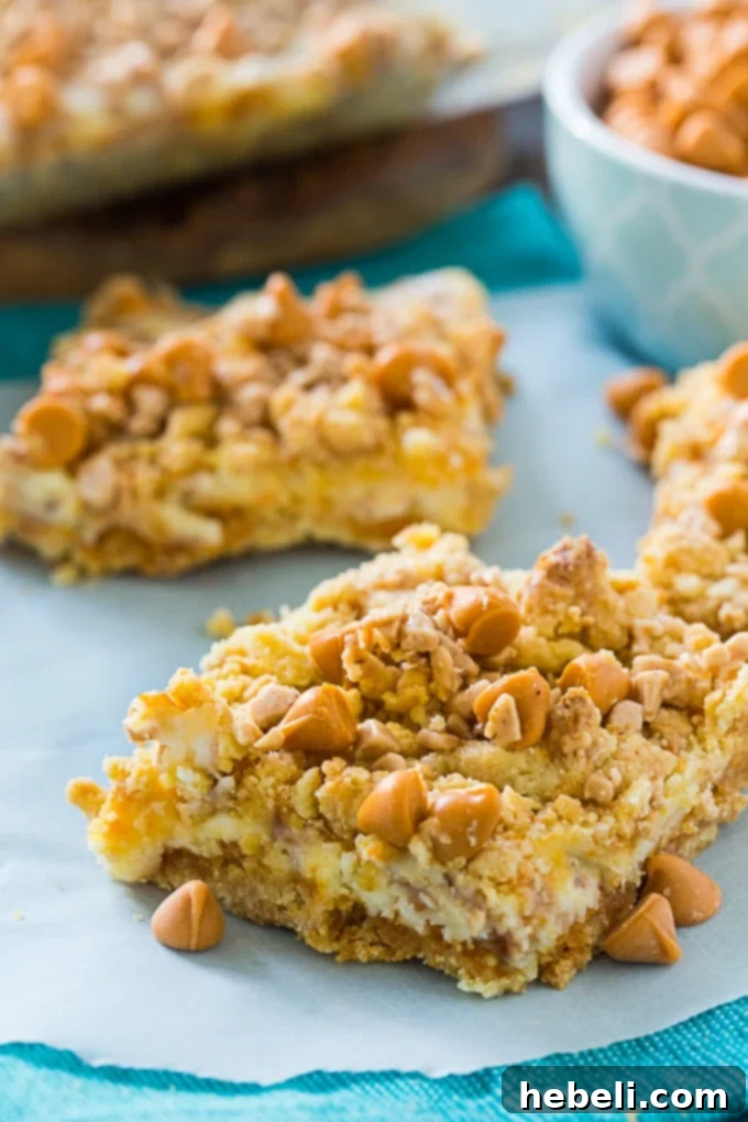 Preparing the crust for Butterscotch Toffee Cheesecake Bars in a baking pan