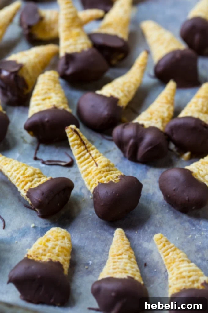 Salty Sweet Snack Sensations 2 Chocolate Dipped Peanut Butter Bugles - A perfect sweet and salty snack